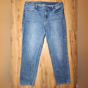 Talbots Flawless Girlfriend Jeans Women’s Size 12 Medium Wash Stretch Denim